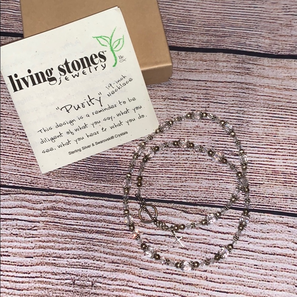 Living Stones Purity Swarovski Necklace